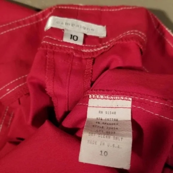 Campaigne Lightweight Red Capri Pant - Picture 3 of 6